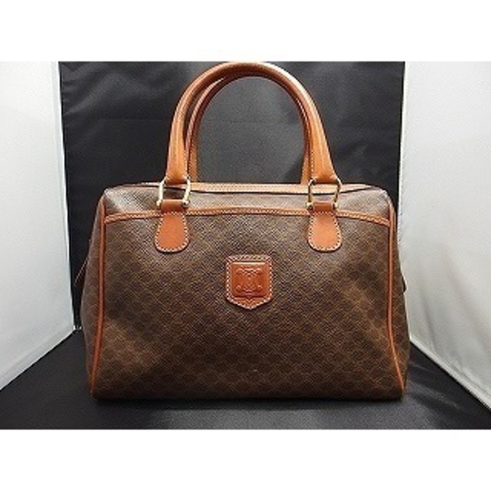Celine Macadam Pattern Square Bag Brown - image 1